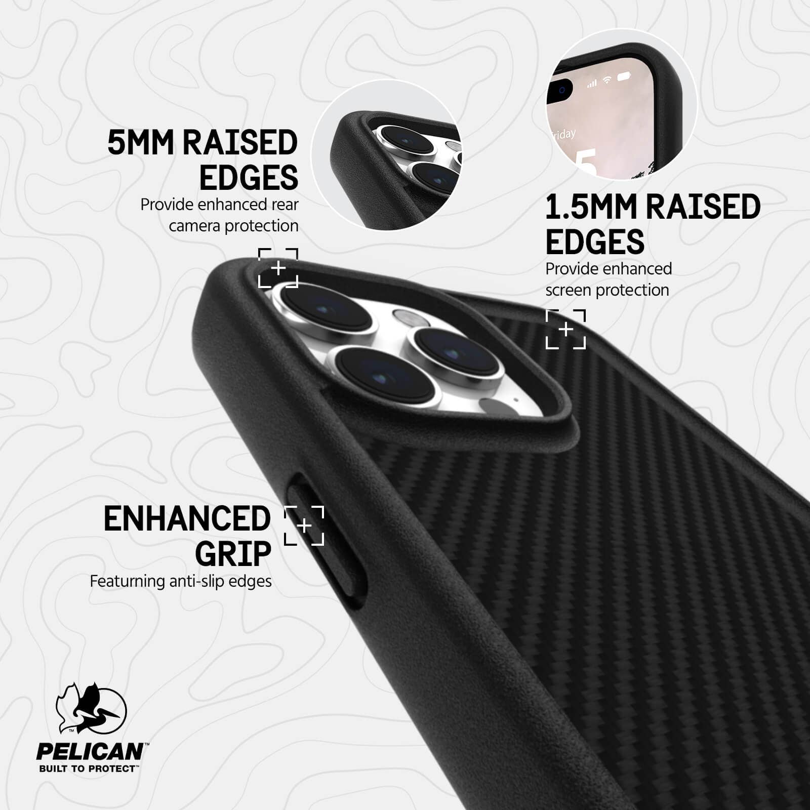 Pelican Protector Carbon MagSafe - iPhone 15 Pro: Carbon