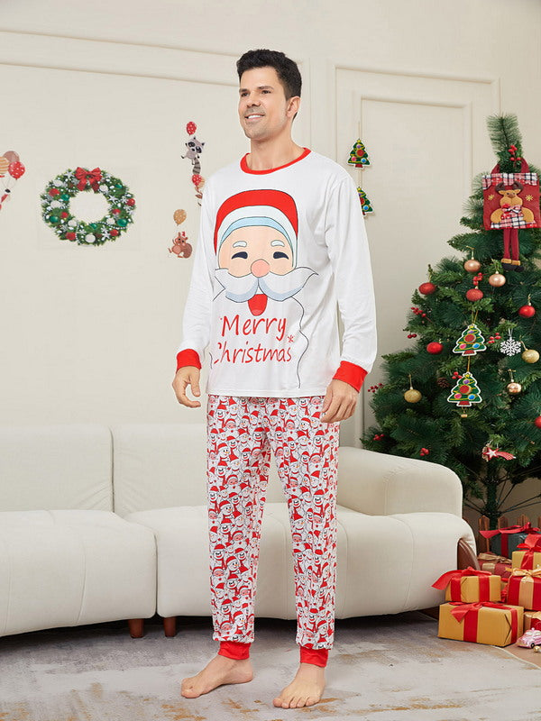 Matching Merry Christmas Santa Print Cozy and Festive Christmas Pajamas for the Whole Family