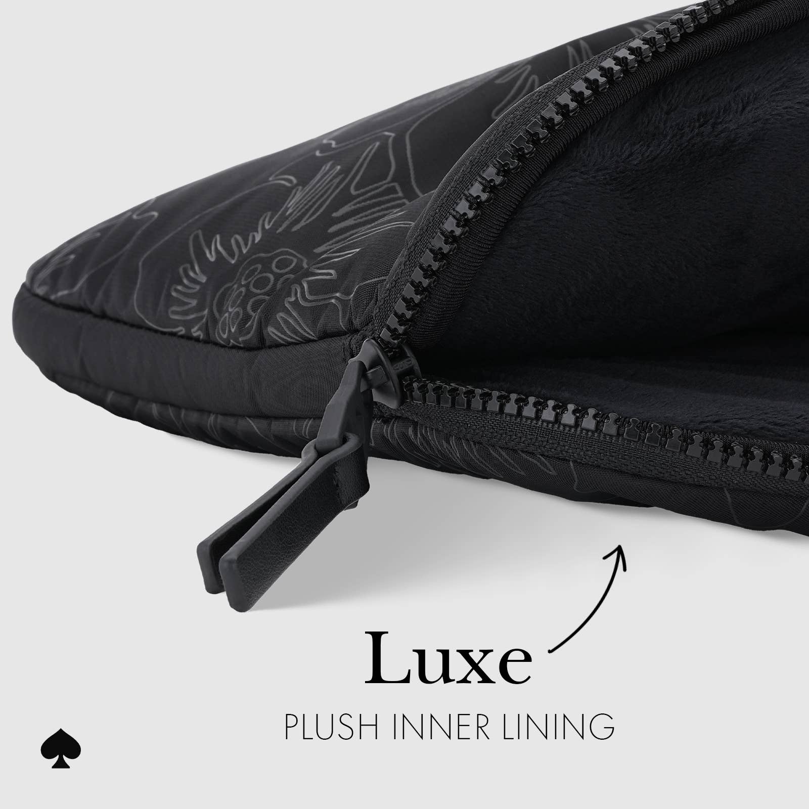 Kate spade new york Laptop Sleeve 16" Reverse Hollyhock: Reverse Hollyhock Black