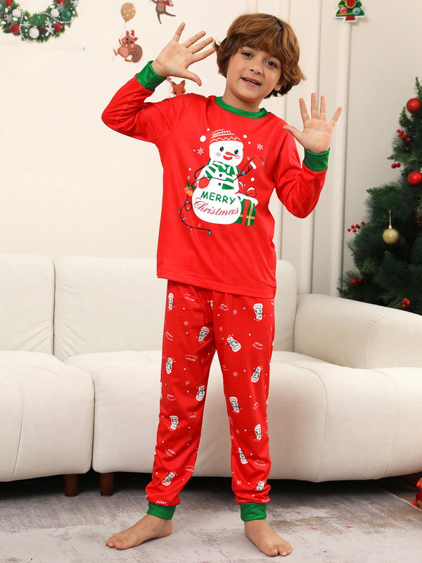 Matching Merry Christmas Snowman Print Cozy and Festive Christmas Pajamas for the Whole Family
