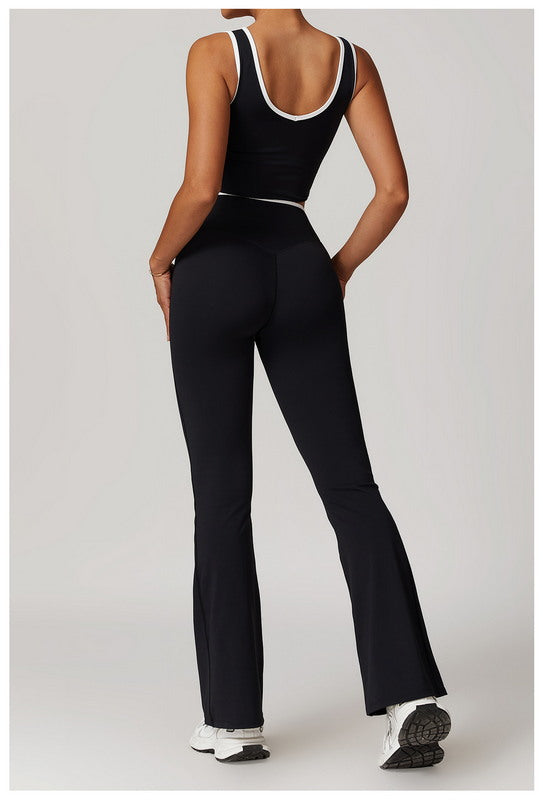 Sculpt Luxe Crossover Flare Leggings