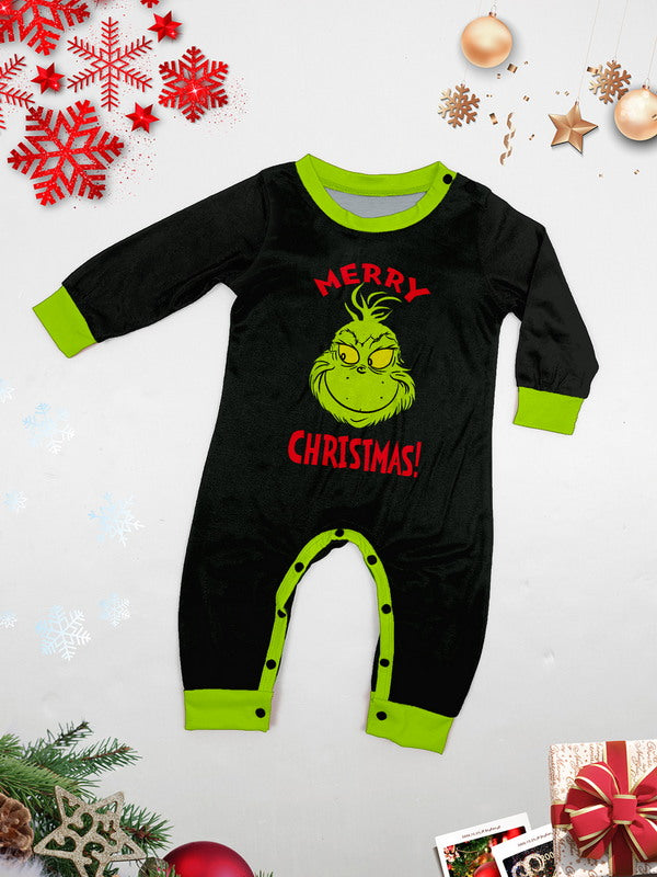 Matching Merry Christmas Grinch Print Cozy and Festive Christmas Pajamas for the Whole Family