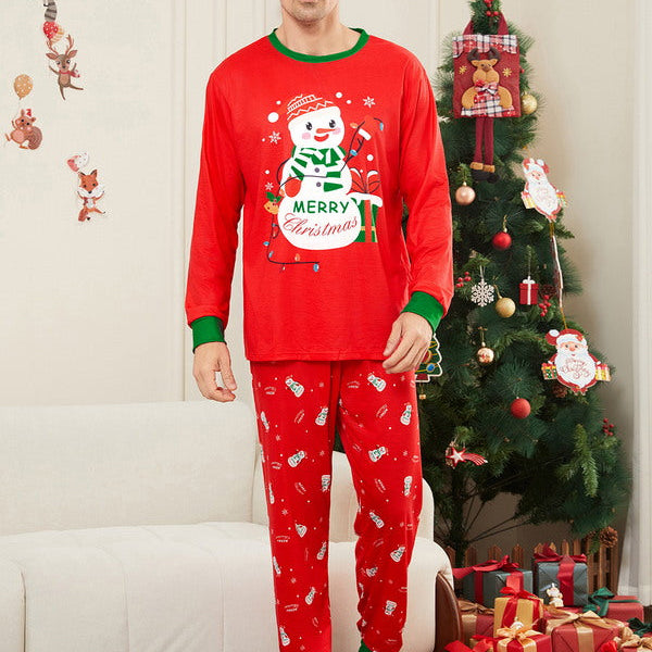 Matching Merry Christmas Snowman Print Cozy and Festive Christmas Pajamas for the Whole Family