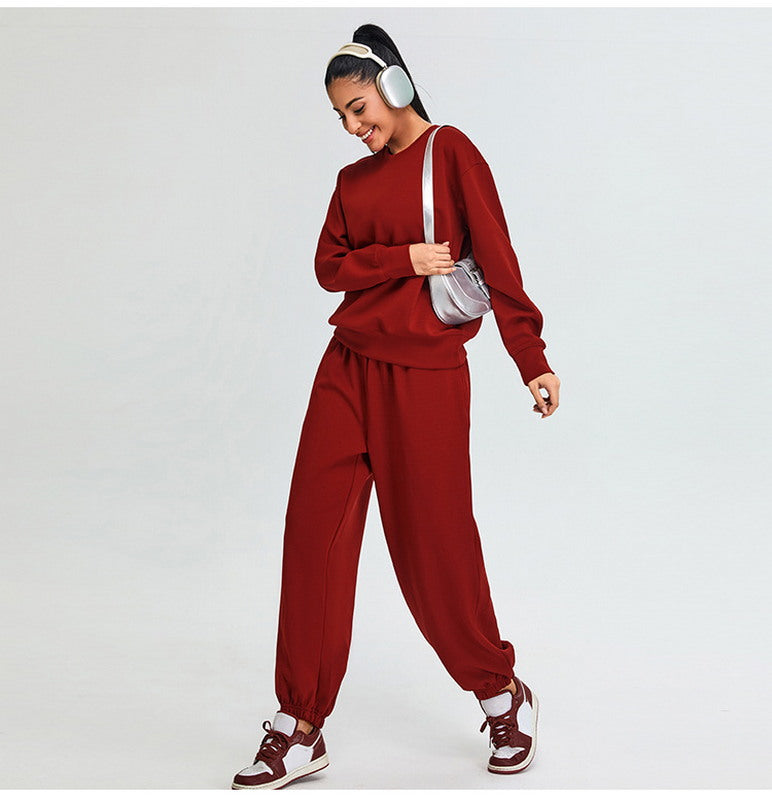 Crewneck Sweater and Jogger Sportswear Set