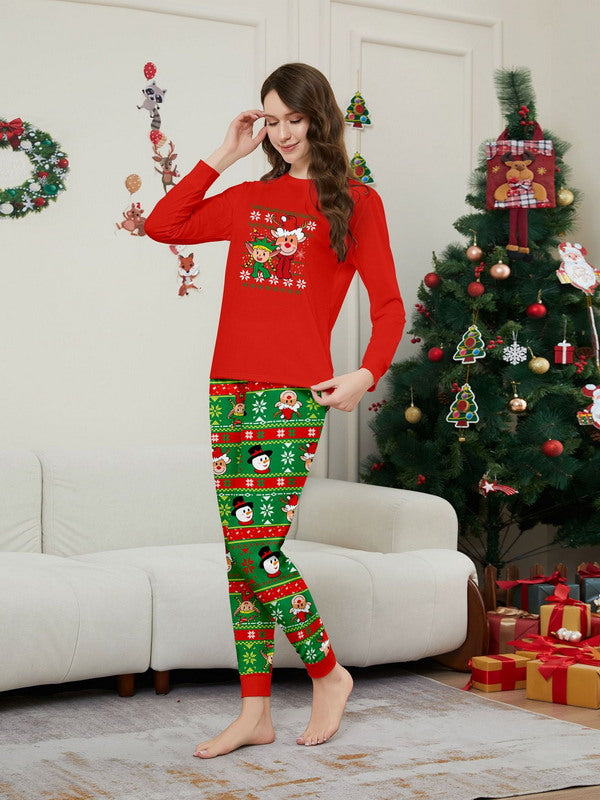 Matching Merry Christmas Reindeer Print Cozy and Festive Christmas Pajamas for the Whole Family