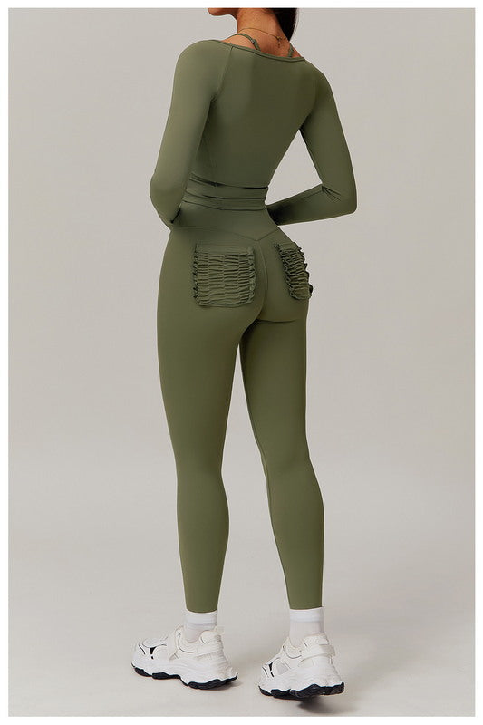 Long Sleeve Full Zip  Sports Top