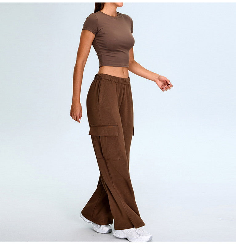 Sports Top and Cargo Pants Set