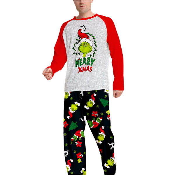 Matching Merry Christmas Grinch Print Cozy and Festive Christmas Pajamas for the Whole Family