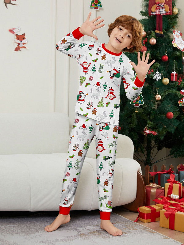Matching Merry Christmas Santa Print Cozy and Festive Christmas Pajamas for the Whole Family