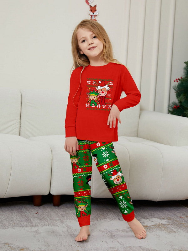 Matching Merry Christmas Reindeer Print Cozy and Festive Christmas Pajamas for the Whole Family
