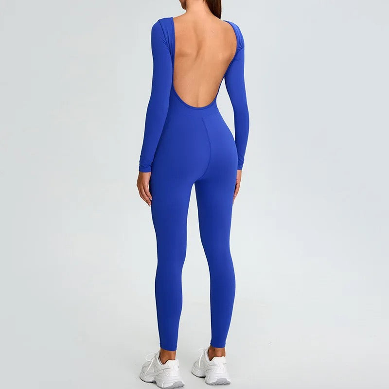 U-Back Long Sleeve One-Piece Suit