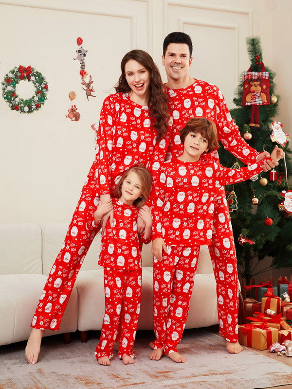Matching Merry Christmas Santa Print Cozy and Festive Christmas Pajamas for the Whole Family
