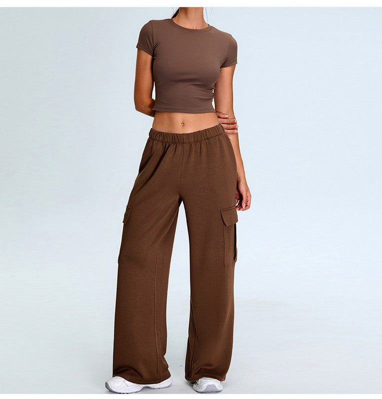 Sports Top and Cargo Pants Set