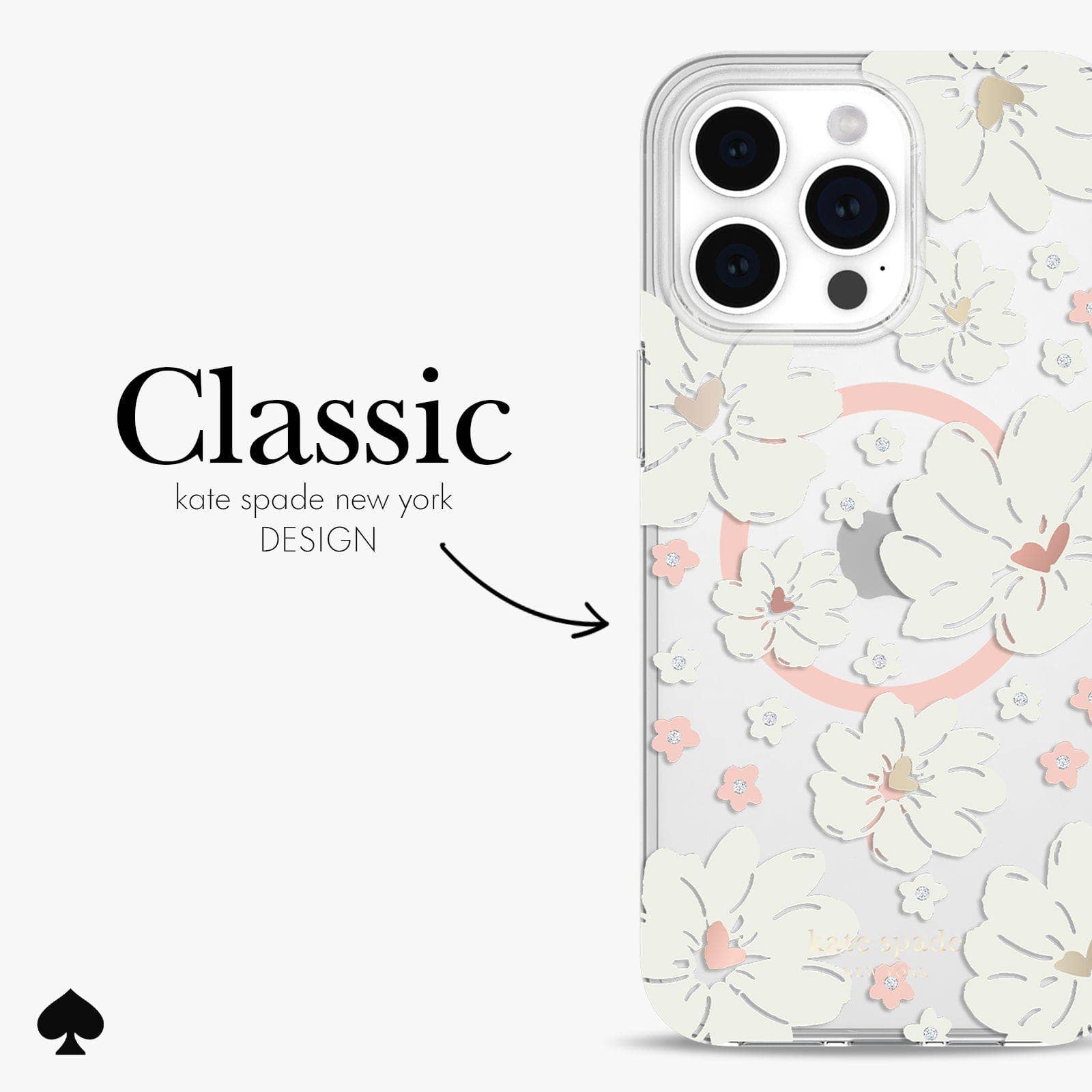 Kate spade new york iPhone 15 Pro Max Classic Peony MagSafe: Classic Peony