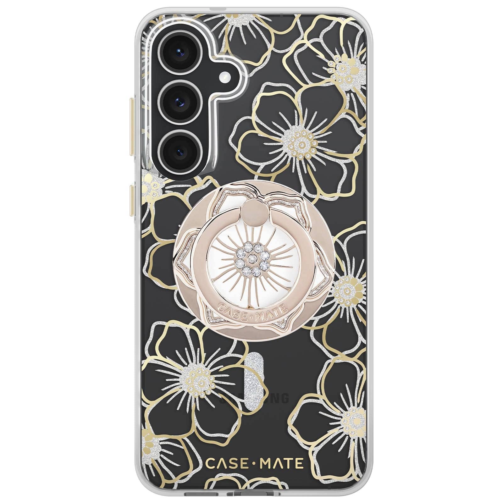 Floral Gems with Magnet - Samsung Galaxy S25 FE: Floral Gems