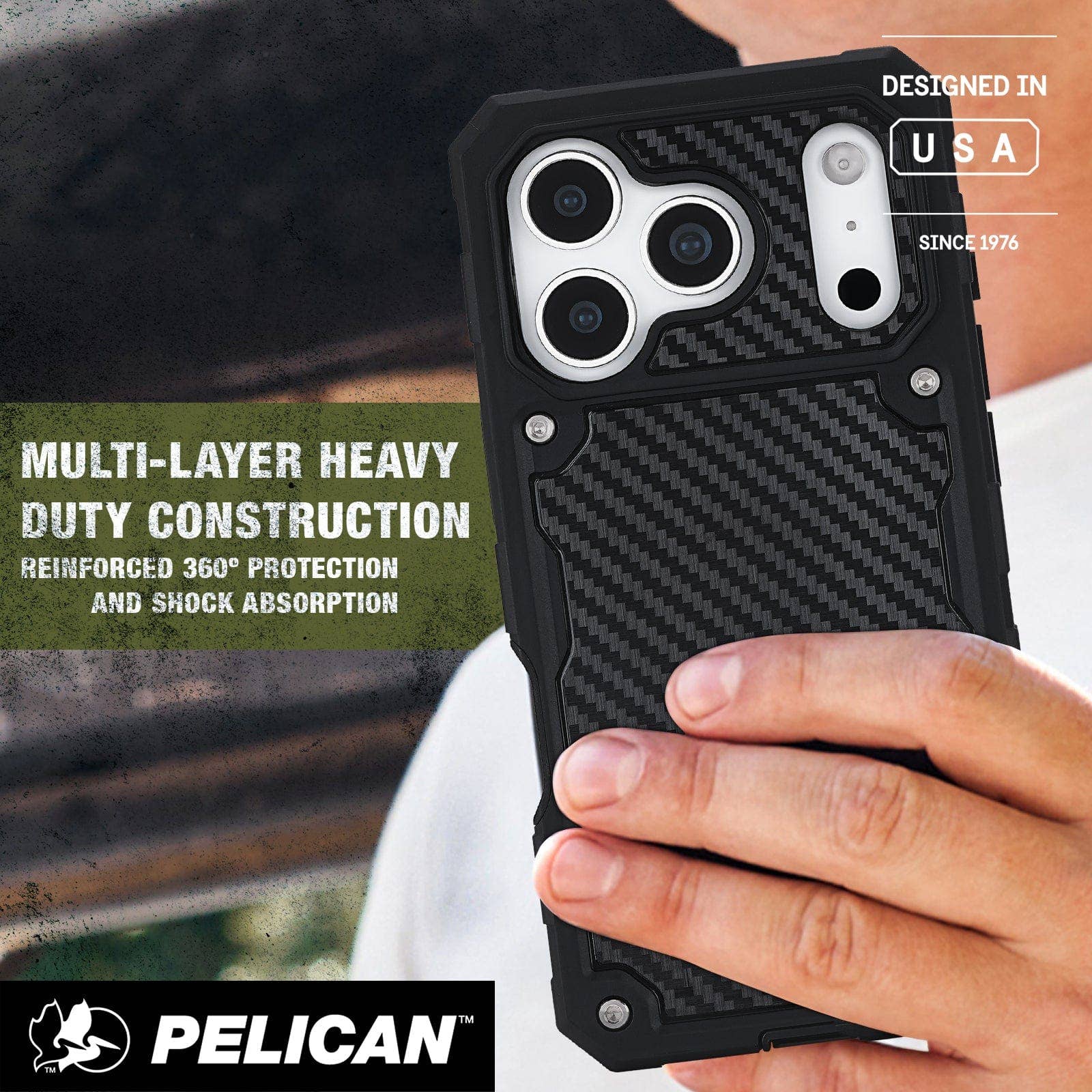 Pelican Shield Carbon Fiber MagSafe - iPhone 17 Pro: Carbon