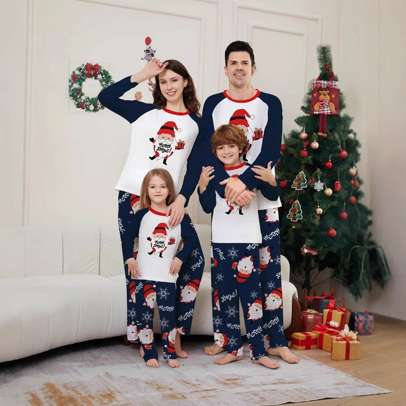 Matching Merry Christmas Santa Print Cozy and Festive Christmas Pajamas for the Whole Family