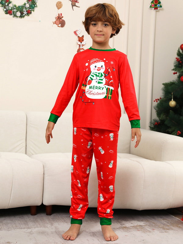 Matching Merry Christmas Snowman Print Cozy and Festive Christmas Pajamas for the Whole Family