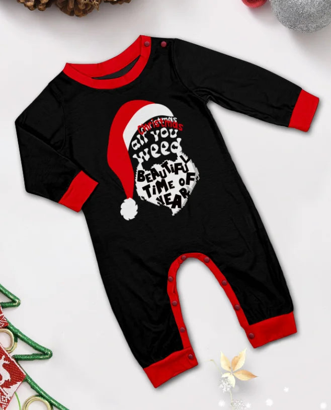 Matching Winter Santa Face Cozy and Festive Christmas Pajamas for the Whole Family
