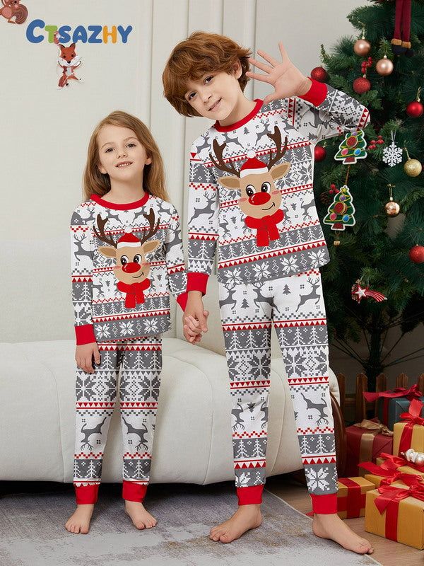 Matching Merry Christmas Santa Print Cozy and Festive Christmas Pajamas for the Whole Family