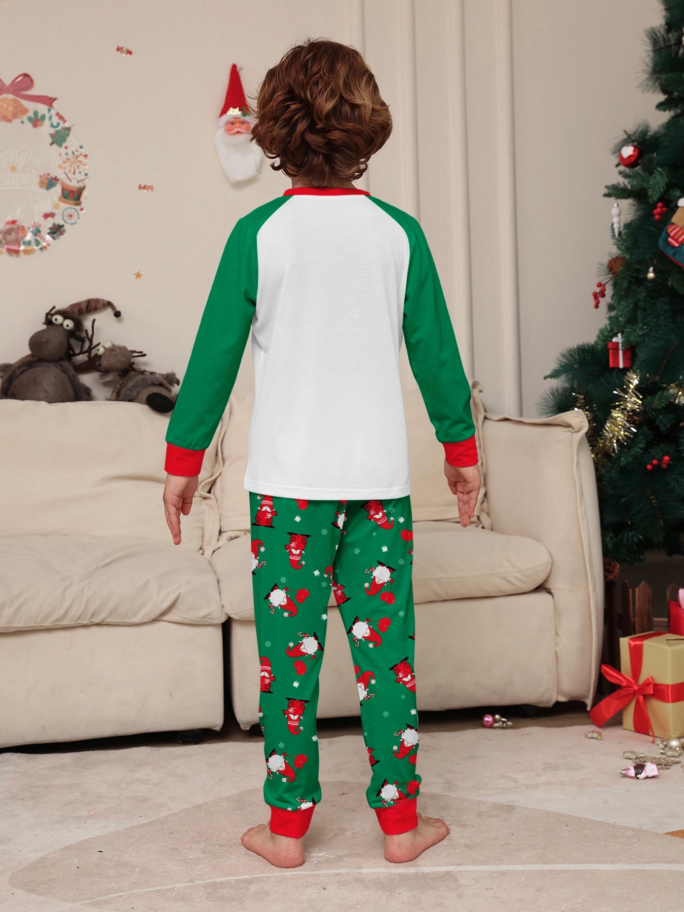 Matching Santa Claus Print Cozy and Festive Christmas Pajamas for the Whole Family