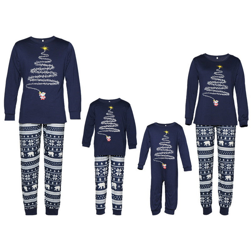 Modern Active Cozy and Festive Christmas Pajamas for the Whole Family I Navy