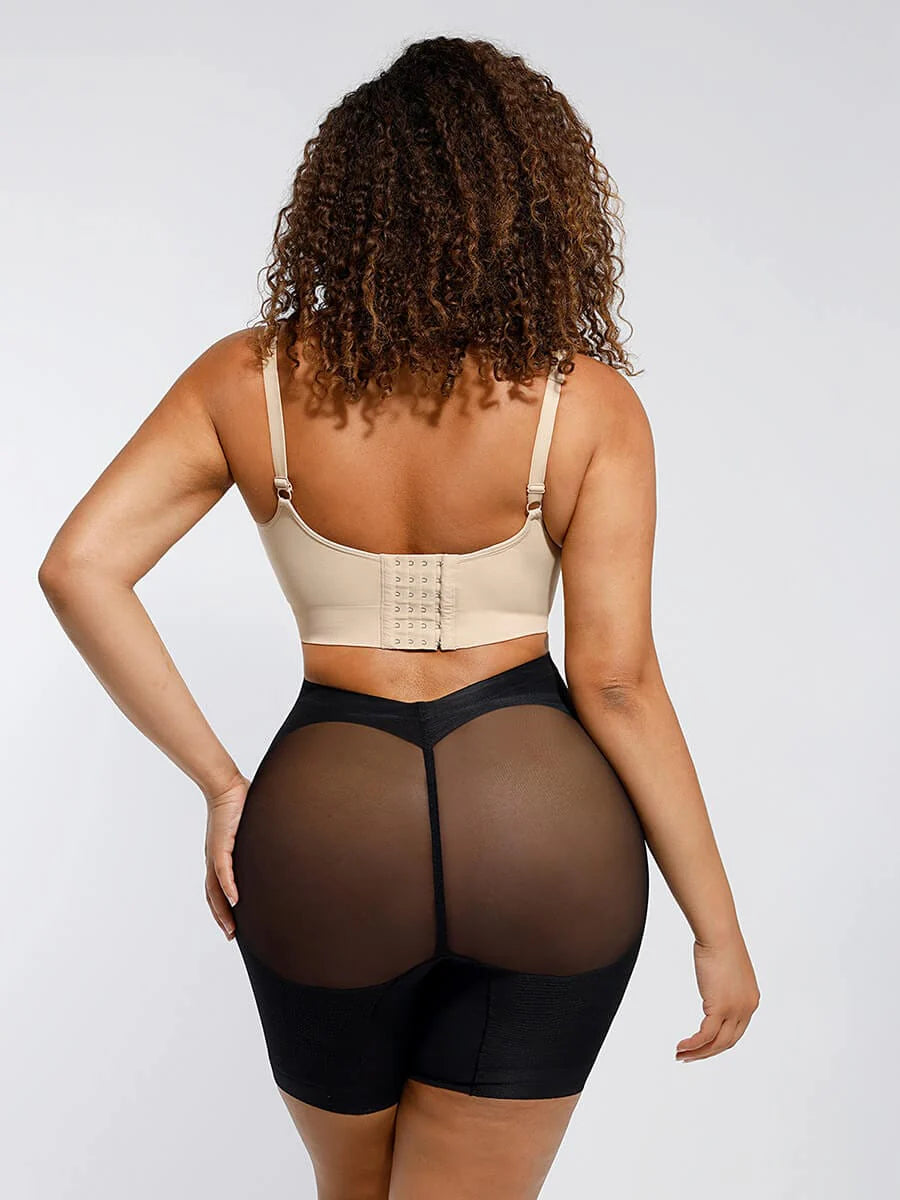 Modern Active slimming Leg Back Low Waist Fitted Mesh Butt Lifter