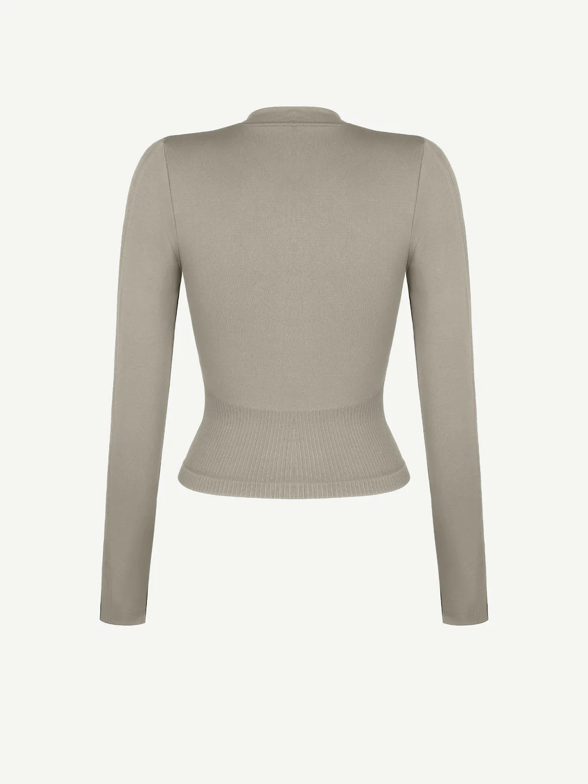 Seamless Full Zipper Running Top with Thumb Holes