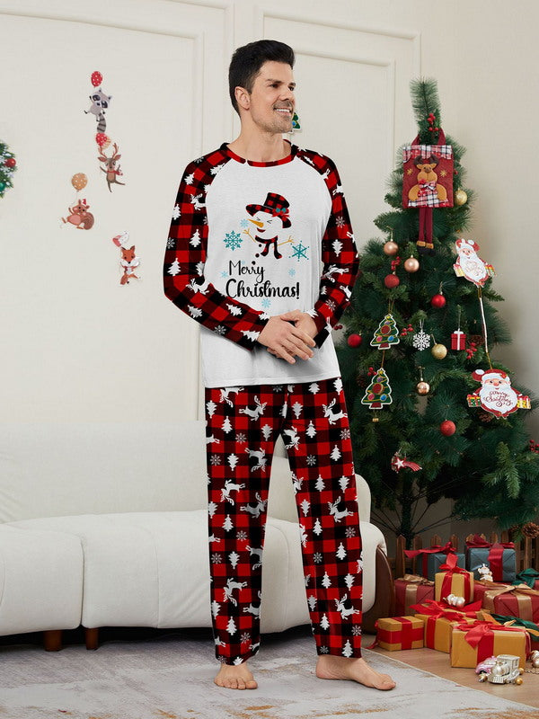Matching Merry Christmas Snowman Print Cozy and Festive Christmas Pajamas for the Whole Family