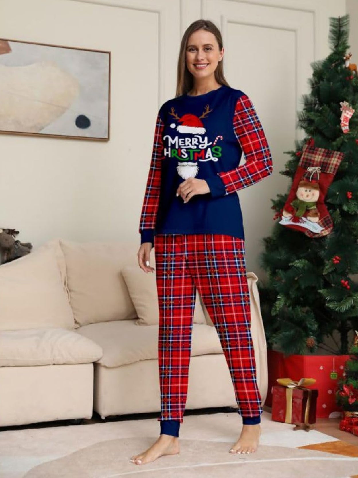 Matching Merry Christmas Santa Claus Hat Cozy and Festive Christmas Pajamas for the Whole Family