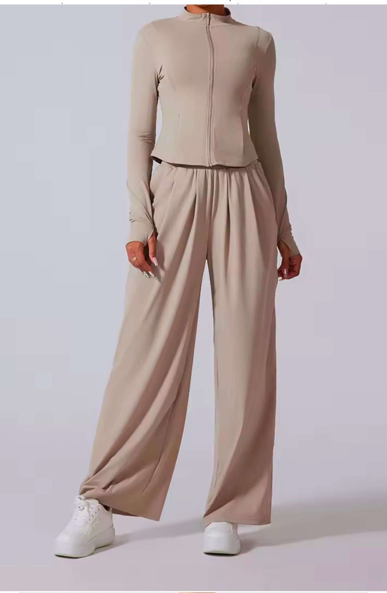 Full Zip Long Sleeve Sports Top