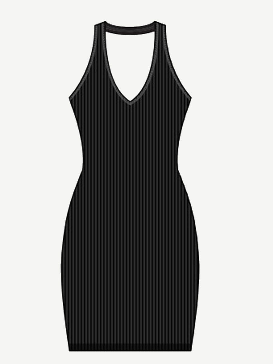 🌿 EcoChic Seamless Bodycon Shaping Dress