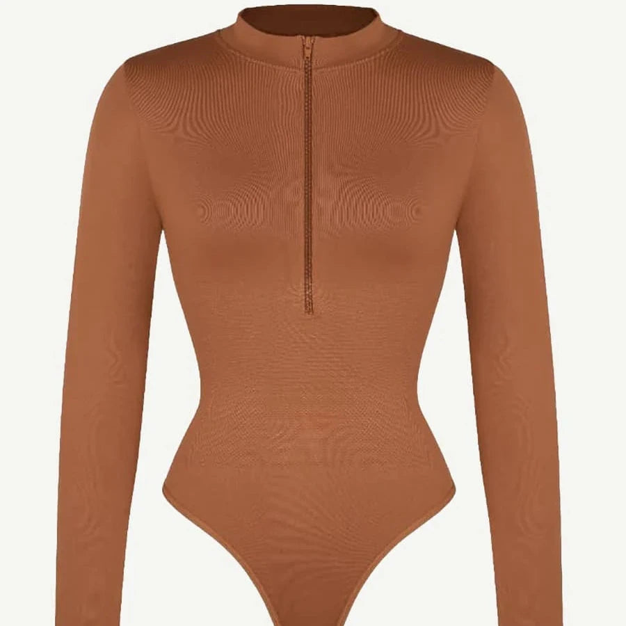 Seamless High-Stretch Zipper Bodysuit