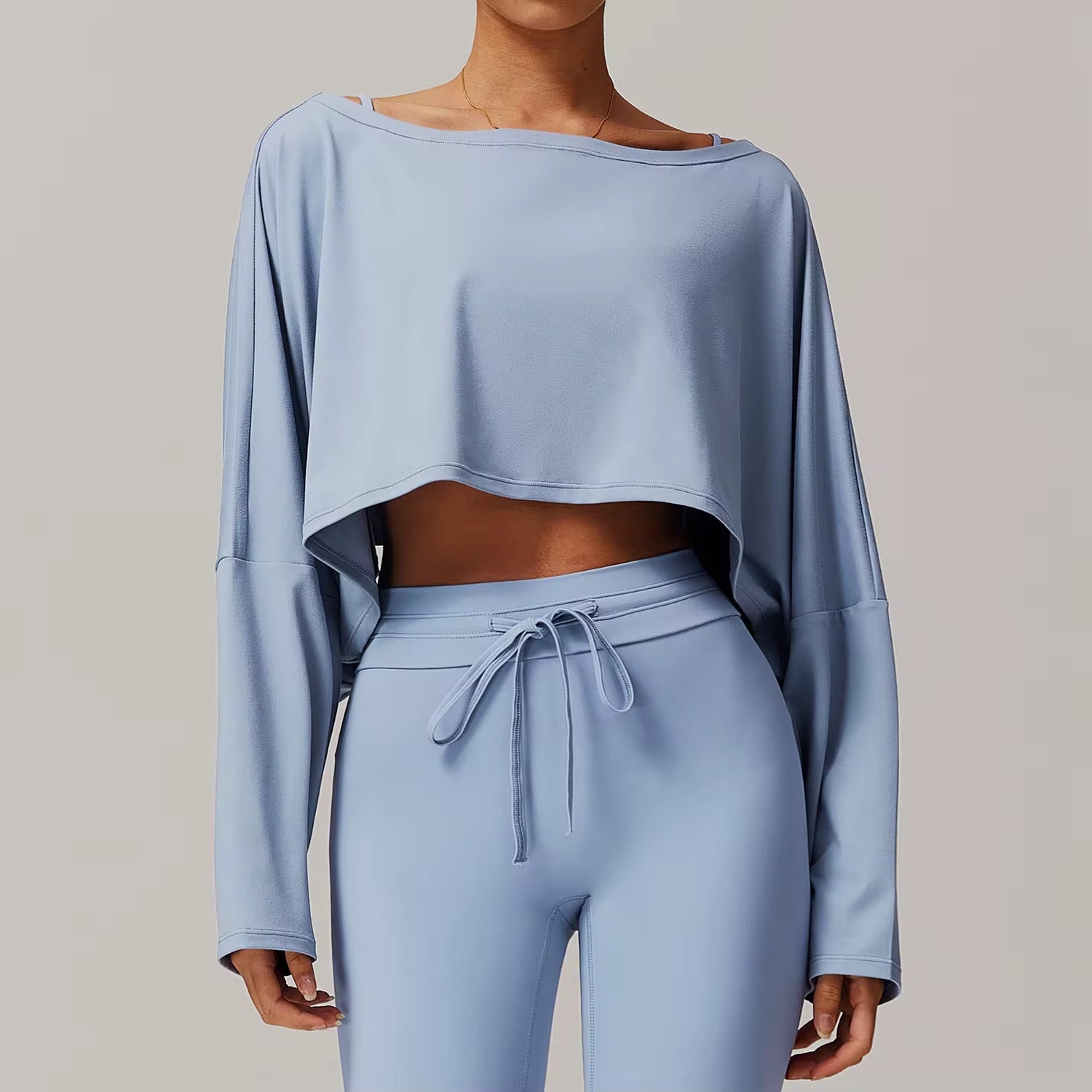 Flow Off-Shoulder Long Sleeve Crop Top