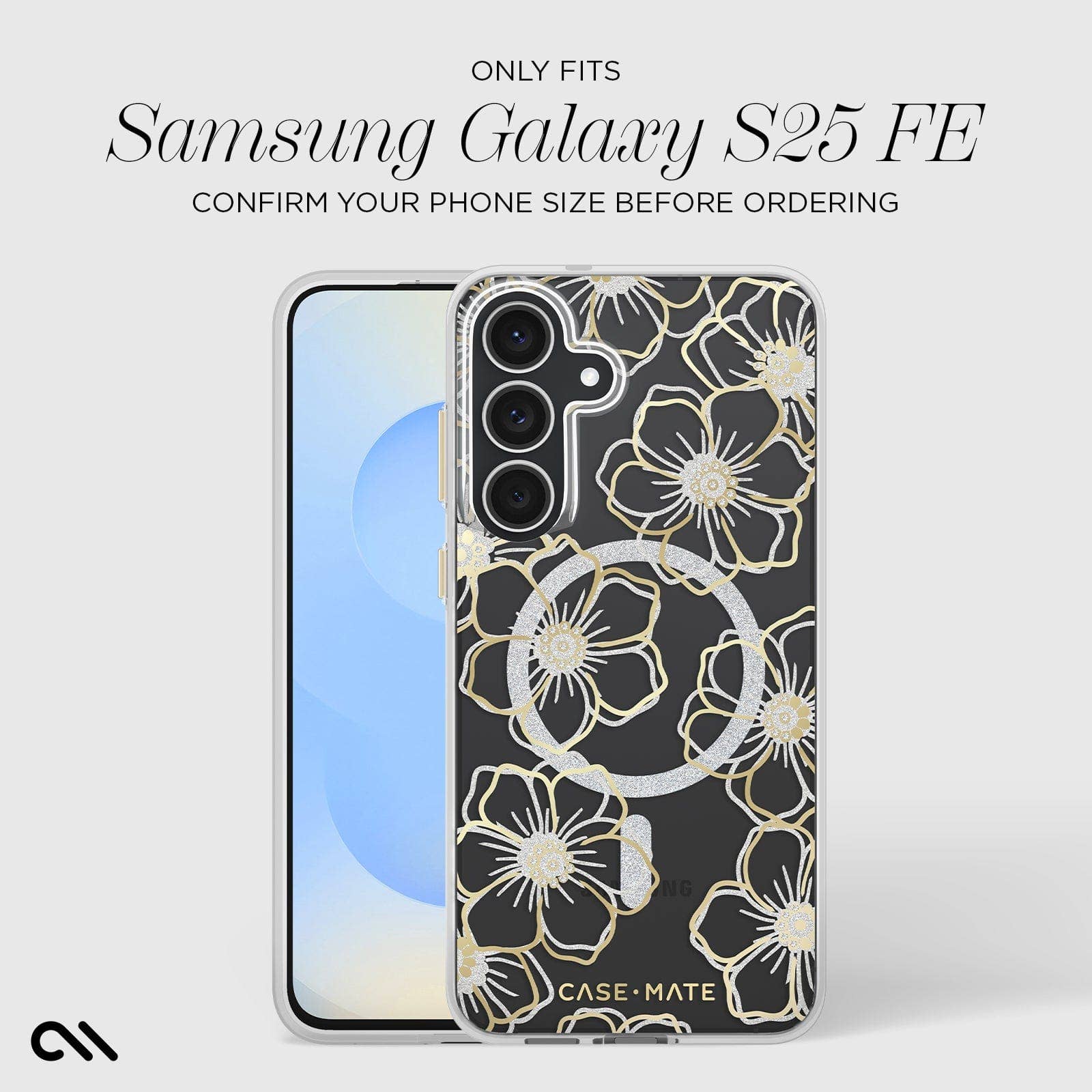 Floral Gems with Magnet - Samsung Galaxy S25 FE: Floral Gems