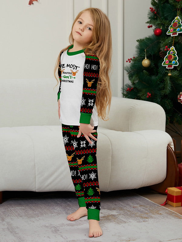 Matching Merry Christmas Reindeer Print Cozy and Festive Christmas Pajamas for the Whole Family