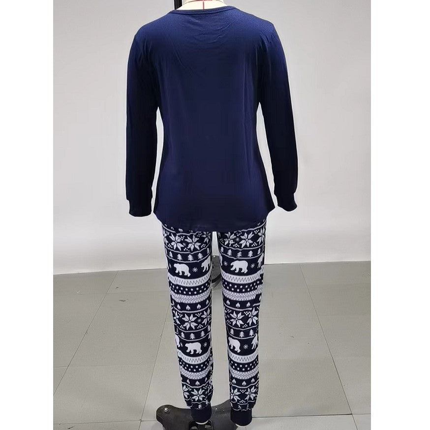 Modern Active Cozy and Festive Christmas Pajamas for the Whole Family I Navy