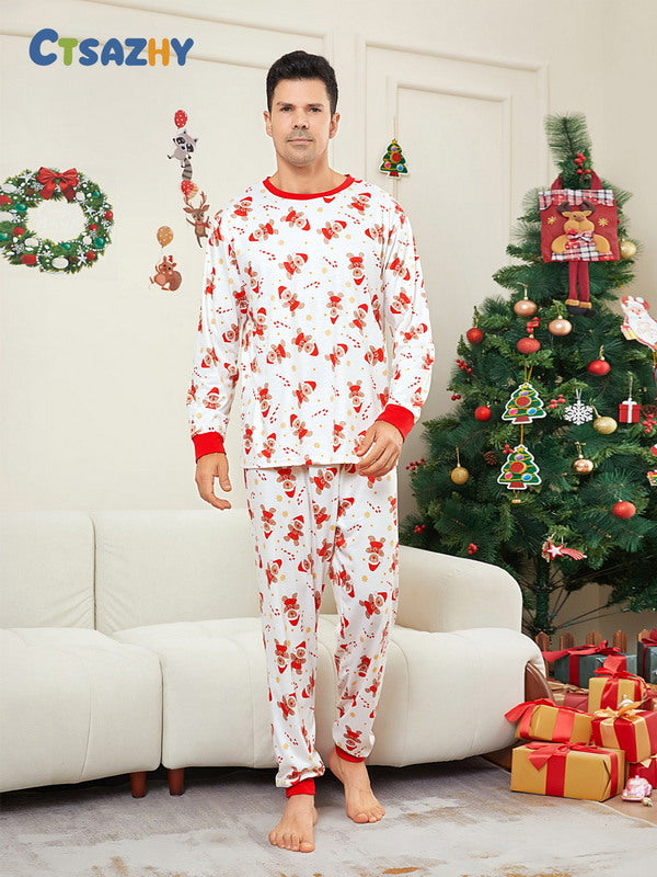 Matching Merry Christmas Gingerbread Print Cozy and Festive Christmas Pajamas for the Whole Family