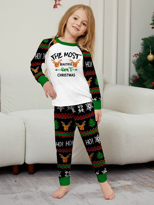 Matching Merry Christmas Reindeer Print Cozy and Festive Christmas Pajamas for the Whole Family