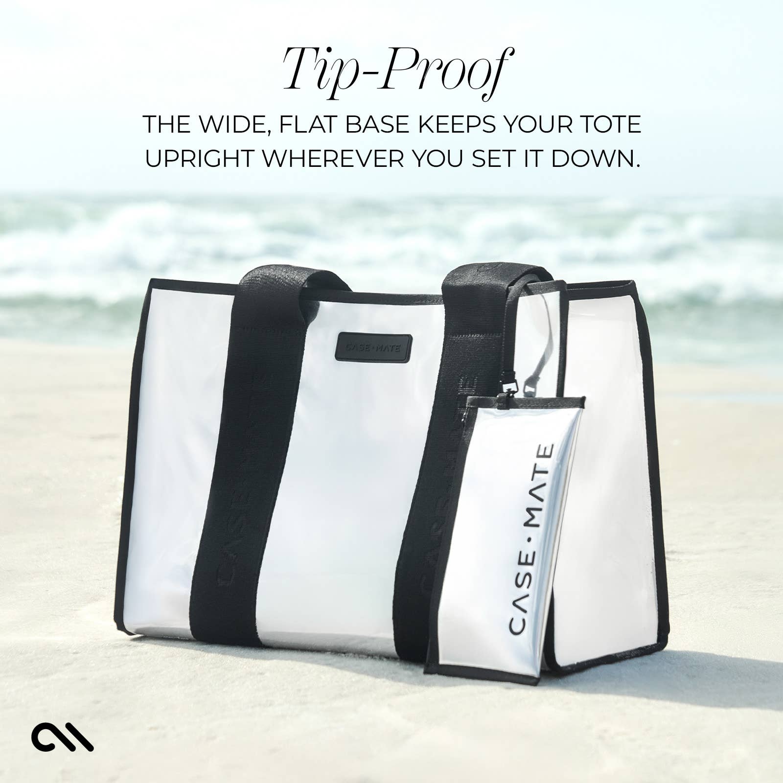 Case-Mate Silver Chrome Beach Tote Shoulder Bag - Silver