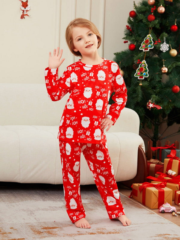 Matching Merry Christmas Santa Print Cozy and Festive Christmas Pajamas for the Whole Family