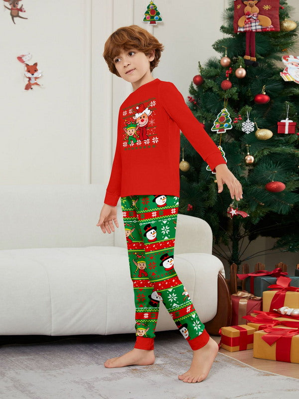 Matching Merry Christmas Reindeer Print Cozy and Festive Christmas Pajamas for the Whole Family