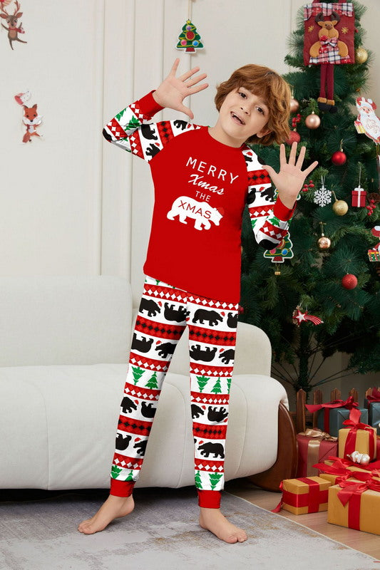 Matching Merry Christmas Print Cozy and Festive Christmas Pajamas for the Whole Family