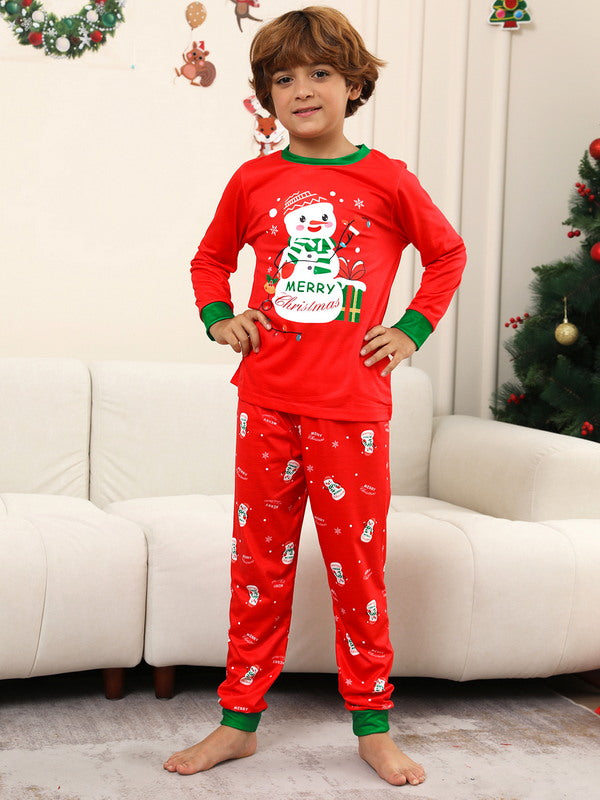 Matching Merry Christmas Snowman Print Cozy and Festive Christmas Pajamas for the Whole Family