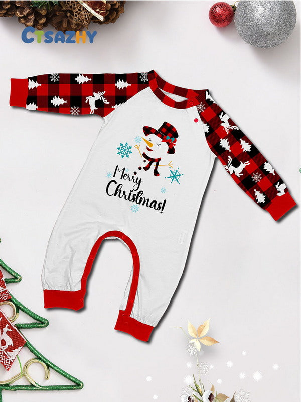 Matching Merry Christmas Snowman Print Cozy and Festive Christmas Pajamas for the Whole Family