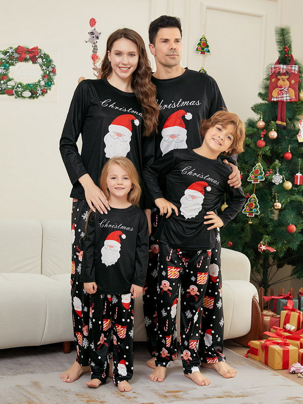 Matching Merry Christmas Santa Print Cozy and Festive Christmas Pajamas for the Whole Family