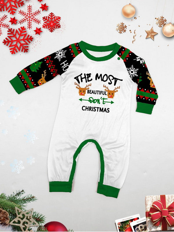 Matching Merry Christmas Reindeer Print Cozy and Festive Christmas Pajamas for the Whole Family