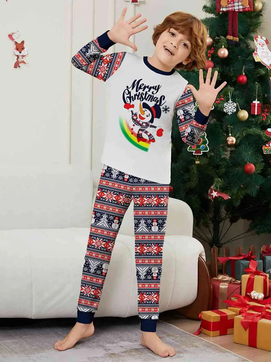 Matching Snowman Cozy and Festive Christmas Pajamas for the Whole Family