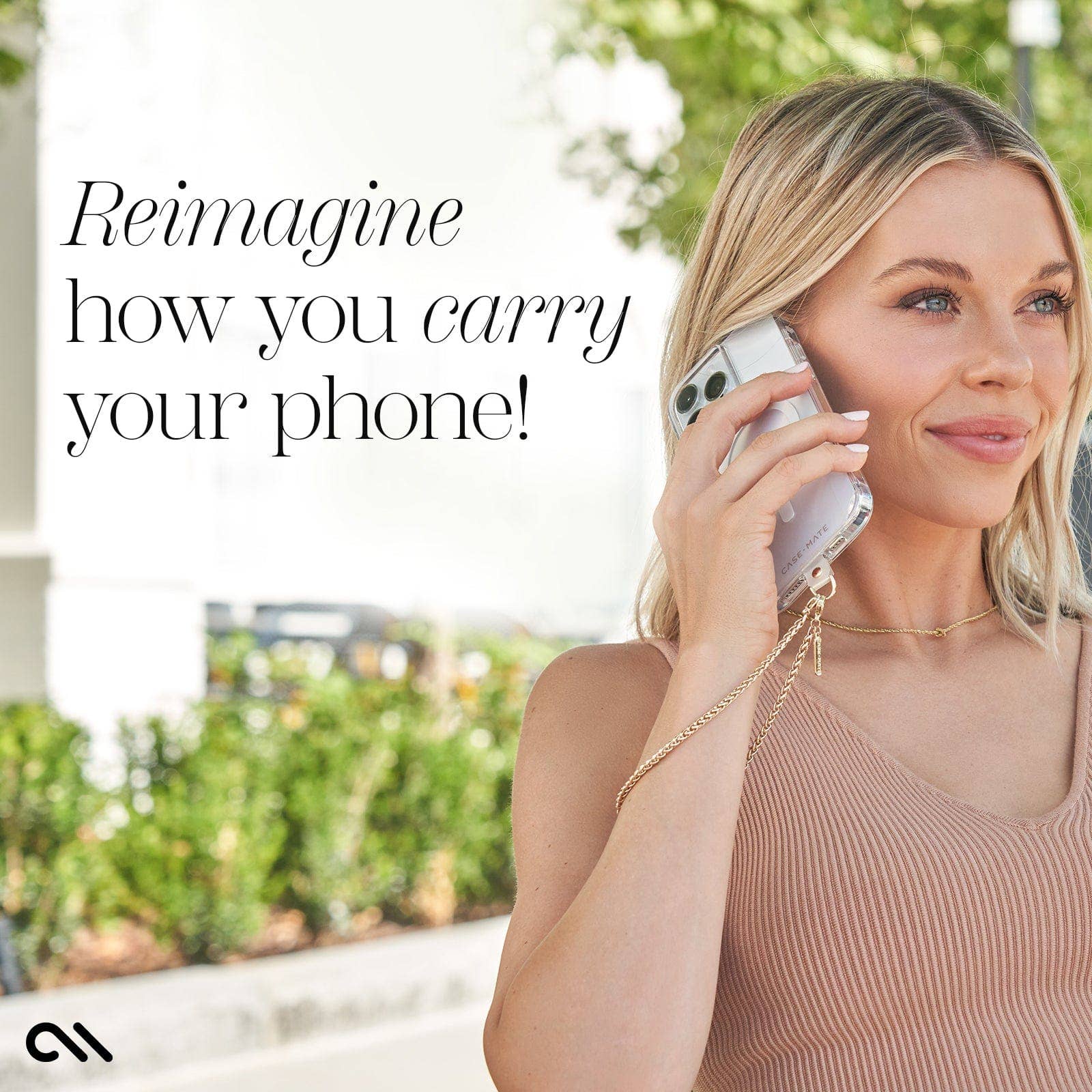 Dainty Gold Chain Phone Charm: Dainty Gold