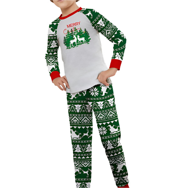 Matching Merry Christmas Reindeer Print Cozy and Festive Christmas Pajamas for the Whole Family